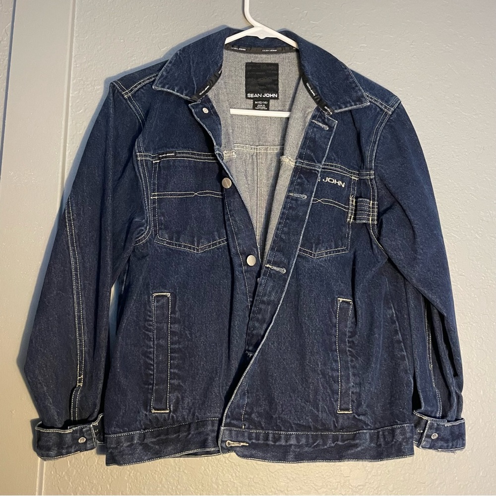 Sean John vintage blue jean denim jacket
